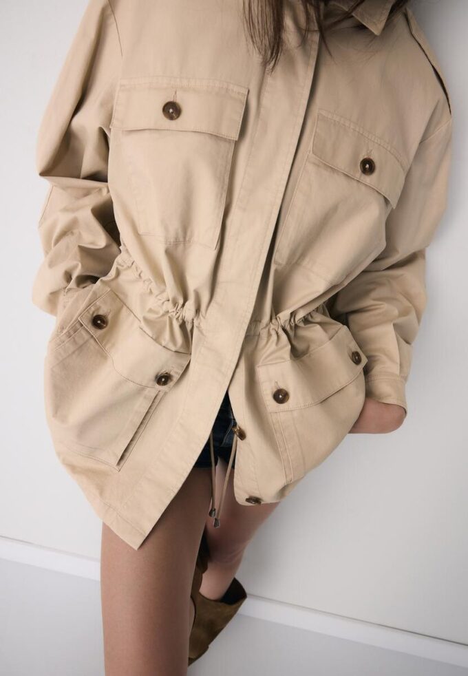 Bavlněná parka s kapsami