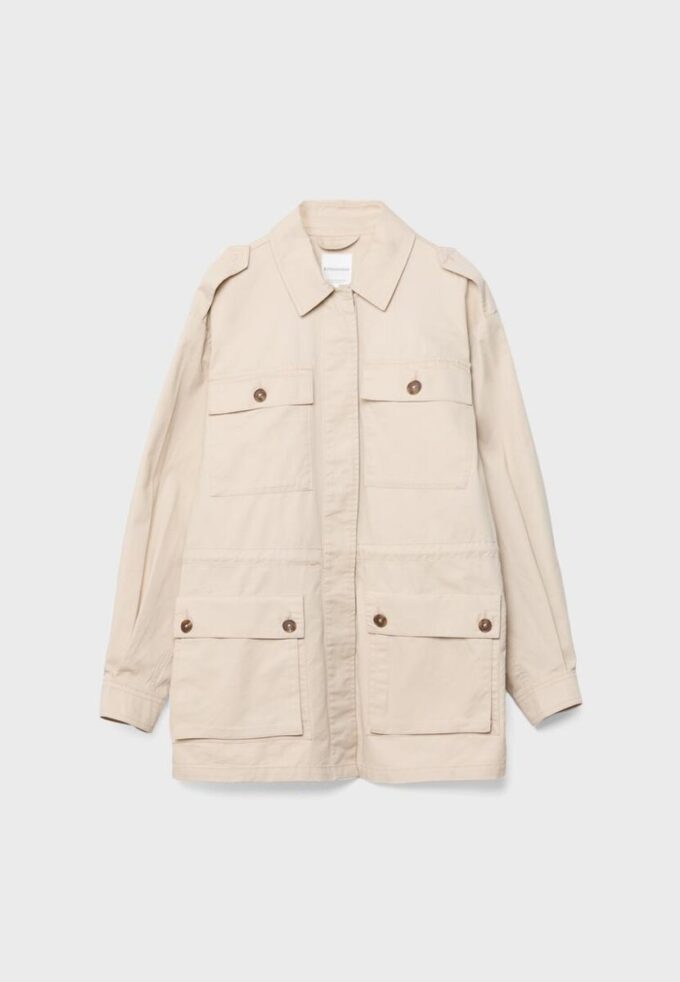 Bavlněná parka s kapsami