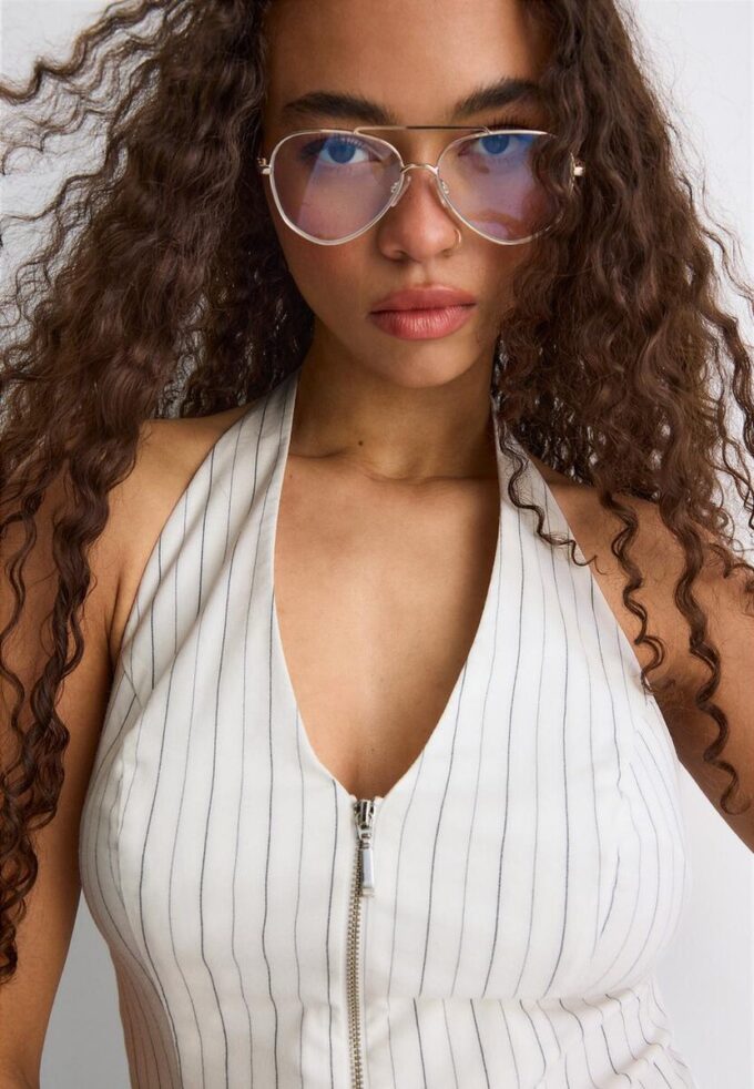 Bengalinové tílko s vázáním za krkem