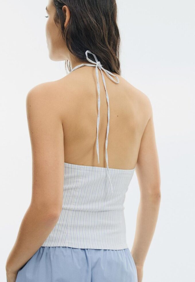 Bengalinové tílko s vázáním za krkem