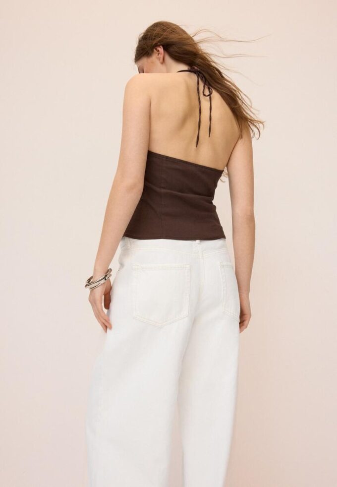 Bengalinové tílko s vázáním za krkem