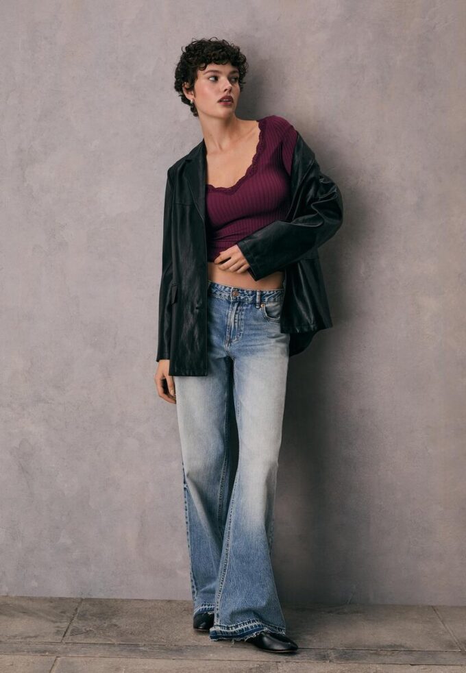 Bezšvový krajkový top Bezšvový krajkový top