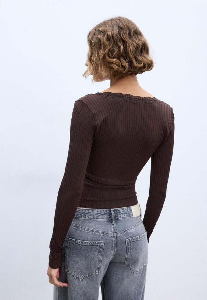 Bezšvový krajkový top Bezšvový krajkový top