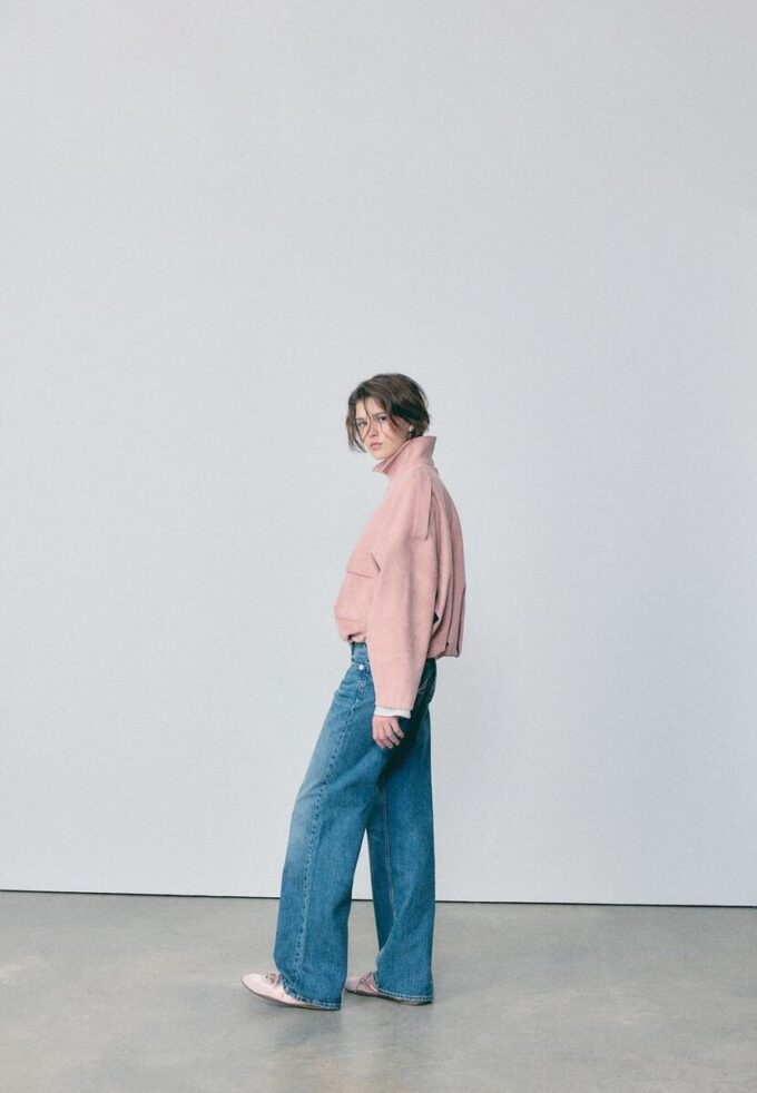 Bomberová bunda z umělé semiše