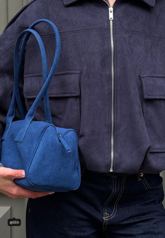 Bomberová bunda z umělé semiše