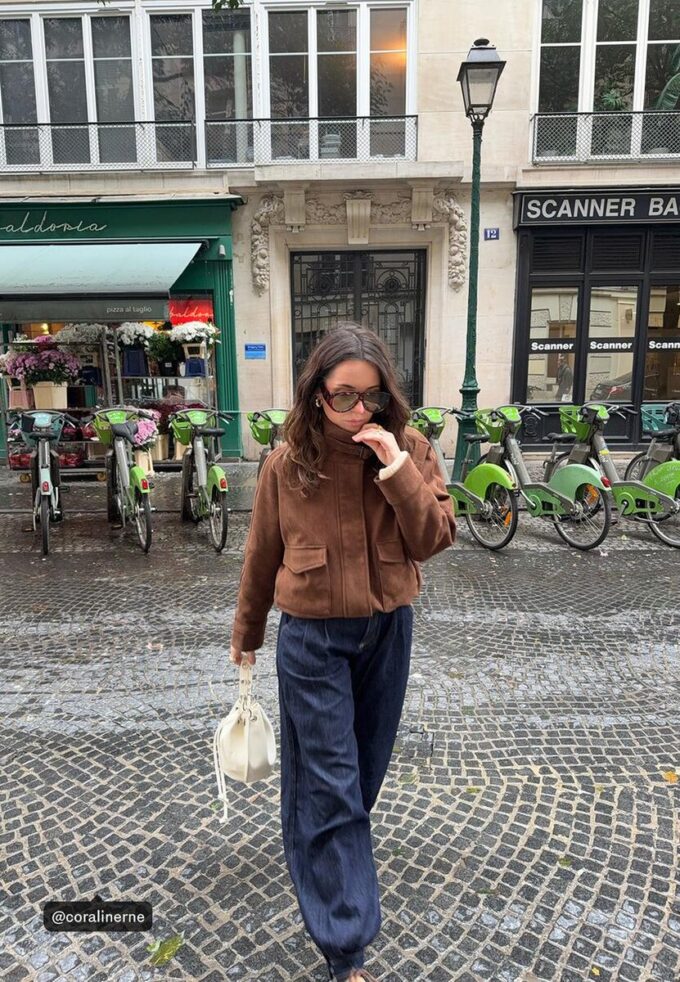 Bomberová bunda z umělé semiše