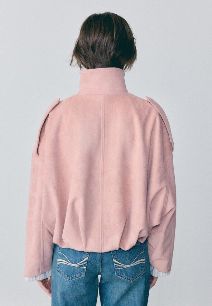 Bomberová bunda z umělé semiše