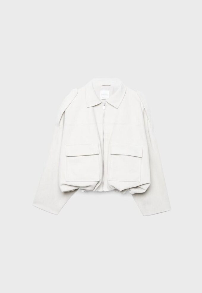 Bomberová bunda z umělé semiše