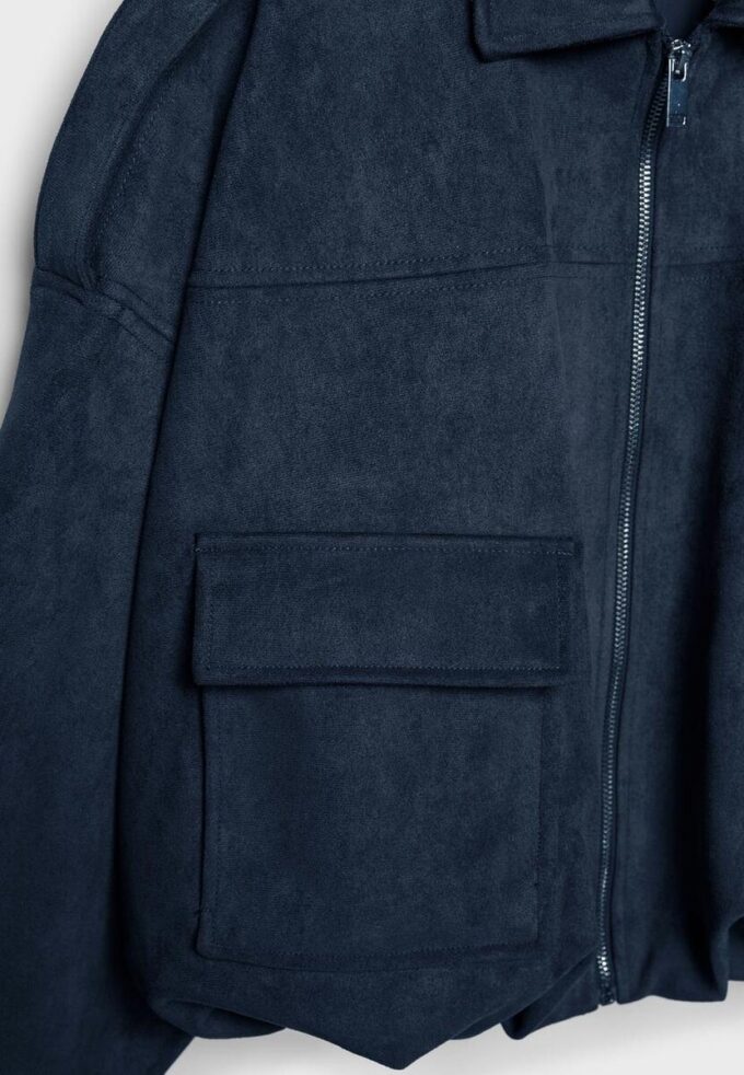 Bomberová bunda z umělé semiše