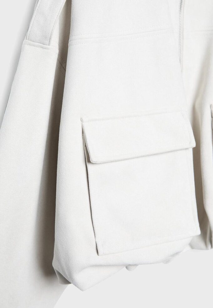 Bomberová bunda z umělé semiše