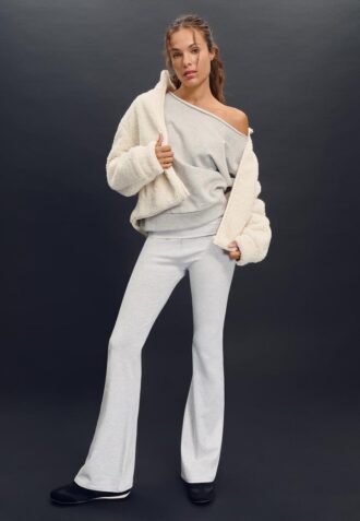 Bunda na zip s podšívkou z umělé ovčí kůže