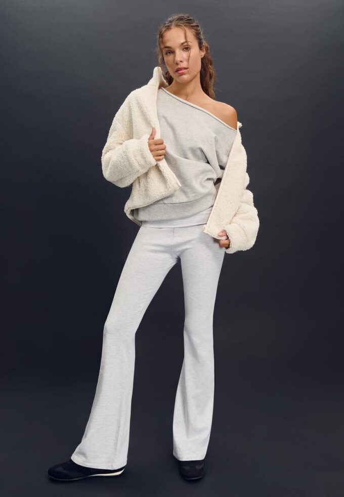 Bunda na zip s podšívkou z umělé ovčí kůže