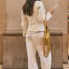 D91 Nízké džíny Wide Leg z kepru D91 Nízké džíny Wide Leg z kepru