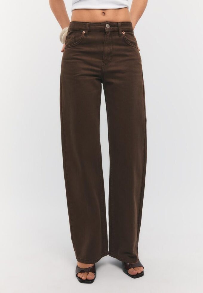 D92 Rovné džíny se širokými nohavicemi