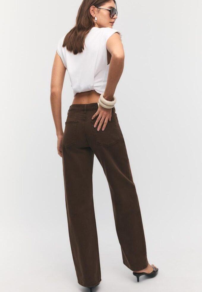 D92 Rovné džíny se širokými nohavicemi