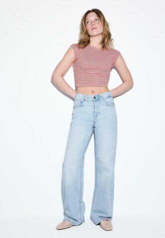 D92 Rovné džíny Wide Leg