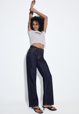 D92 Rovné džíny Wide Leg
