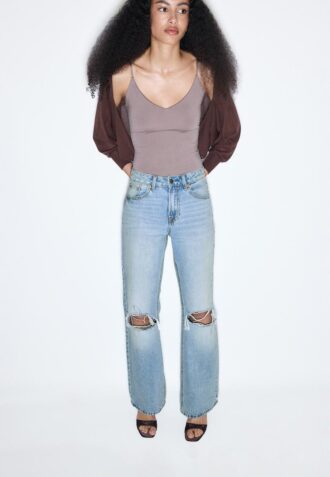 D92 Rovné džíny Wide Leg