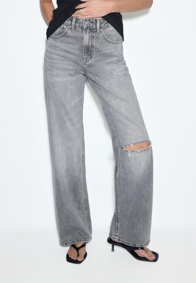 D92 Rovné džíny Wide Leg