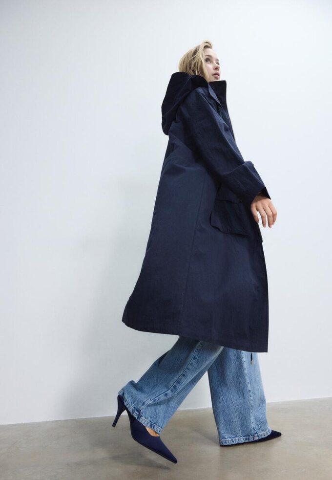 Dlouhá splývavá parka Dlouhá splývavá parka