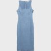 Džínové midi šaty Džínové midi šaty