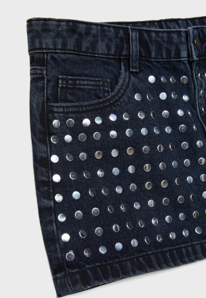 Džínová sukně s cvočky