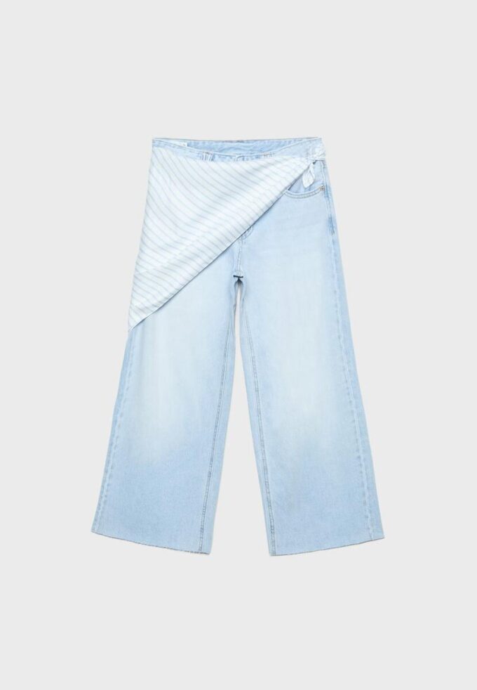 Džíny Culotte s detailem šátku Džíny Culotte s detailem šátku