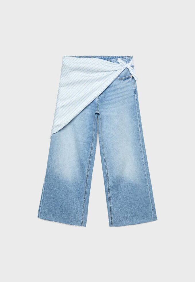 Džíny Culotte s detailem šátku Džíny Culotte s detailem šátku