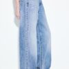 Džíny s nízkým pasem a Wide Leg nohavicemi s ozdobným knoflíkem Džíny s nízkým pasem a Wide Leg nohavicemi s ozdobným knoflíkem
