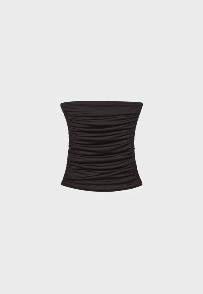Drapovaný bandeau top s výstřihem do V Drapovaný bandeau top s výstřihem do V