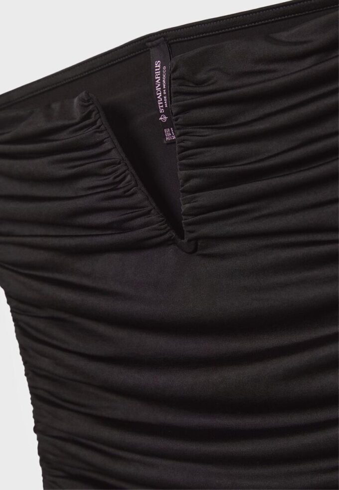 Drapovaný bandeau top s výstřihem do V Drapovaný bandeau top s výstřihem do V