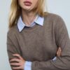 Dvoubarevné pletené tričko Dvoubarevné pletené tričko