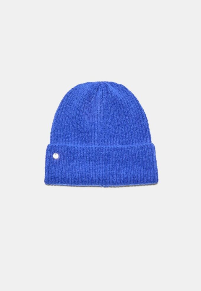 Žebrovaná čepice s plaketou