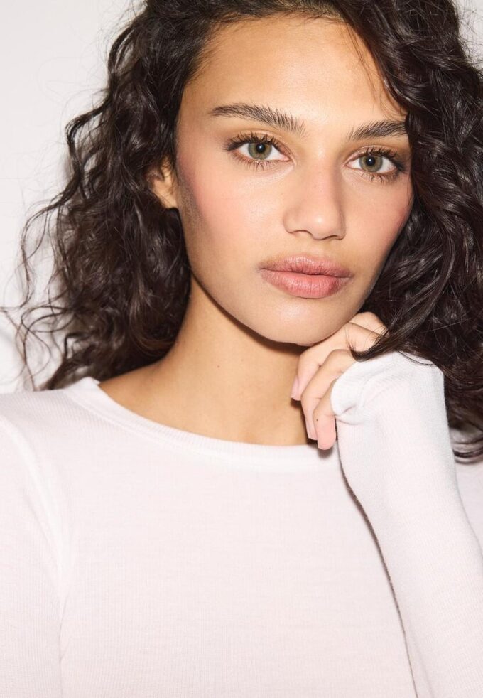 Žebrované tričko s dlouhým rukávem