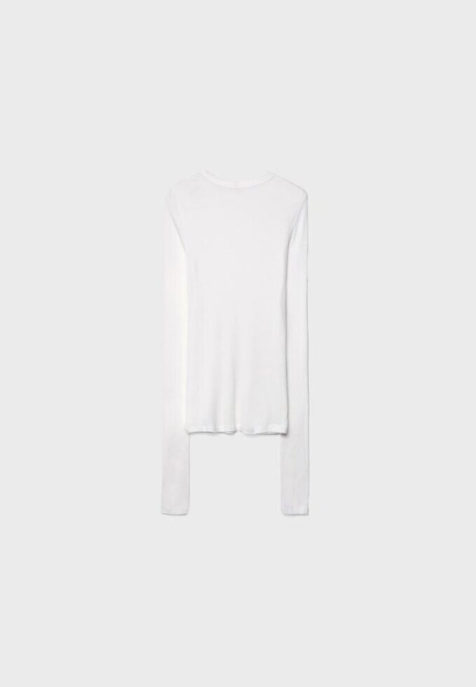 Žebrované tričko s dlouhým rukávem