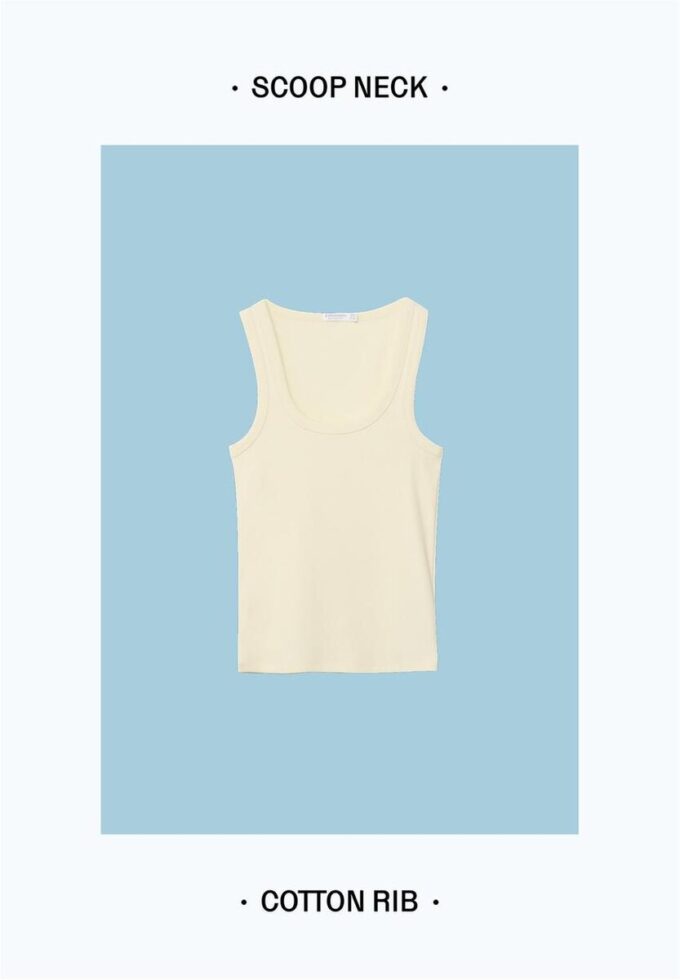 Žebrované tričko s racerbackem