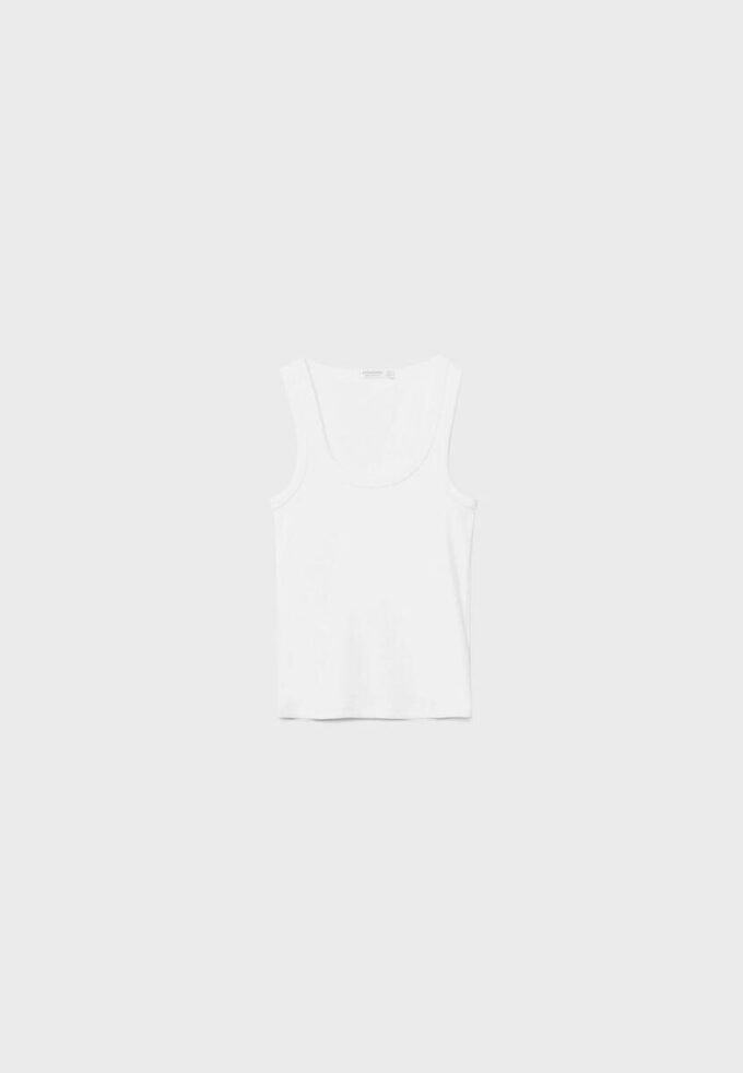 Žebrované tričko s racerbackem