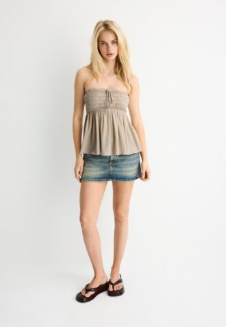 Háčkovaný bandeau top