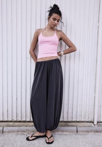 Jemné na dotek volné kalhoty