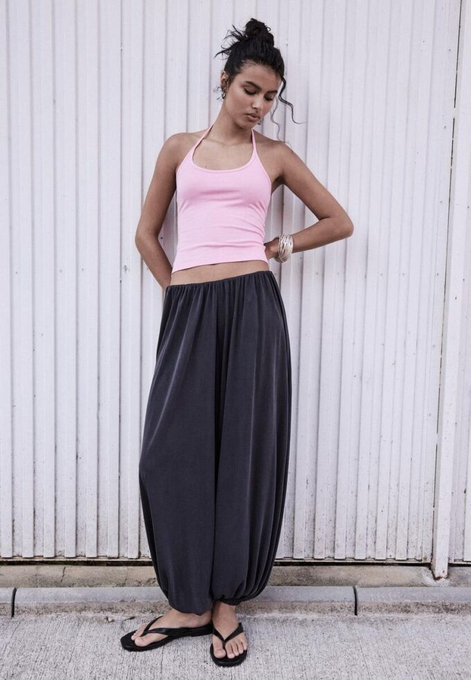 Jemné na dotek volné kalhoty