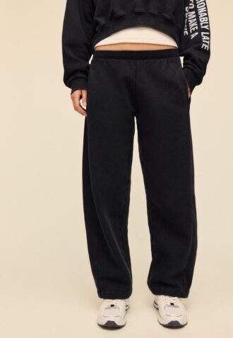 Joggingové kalhoty z fleece s povrchovou úpravou Jemné na dotek Acid Wash