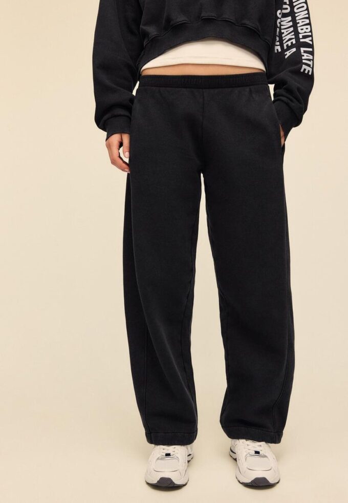 Joggingové kalhoty z fleece s povrchovou úpravou Jemné na dotek Acid Wash