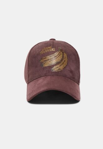 Kšiltovka ze semišového materiálu s nápisem