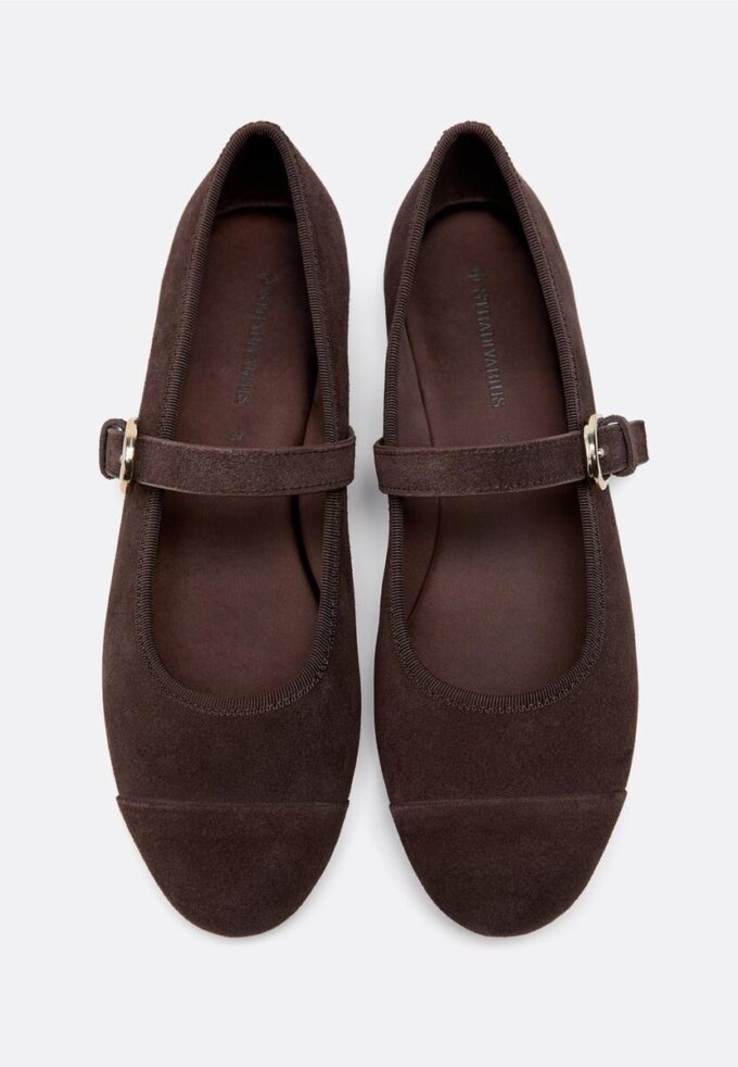 Kožené baleríny s špičkou