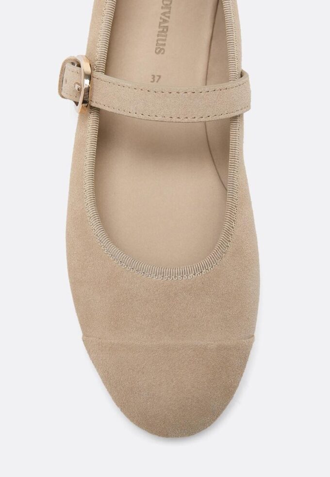 Kožené baleríny s špičkou