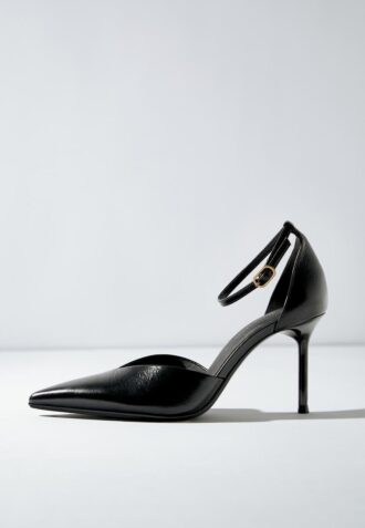 Kožené boty na podpatku