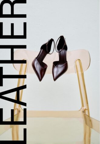 Kožené boty na podpatku