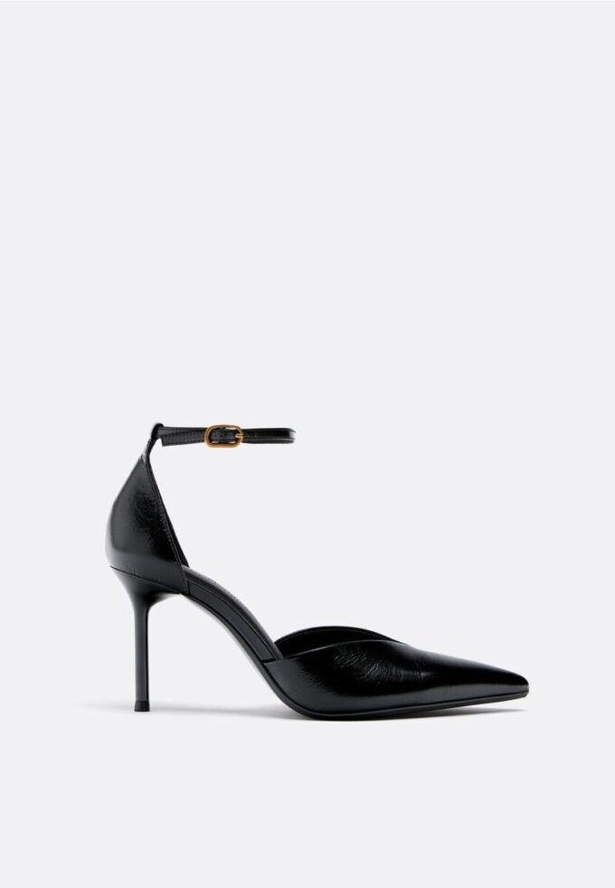 Kožené boty na podpatku