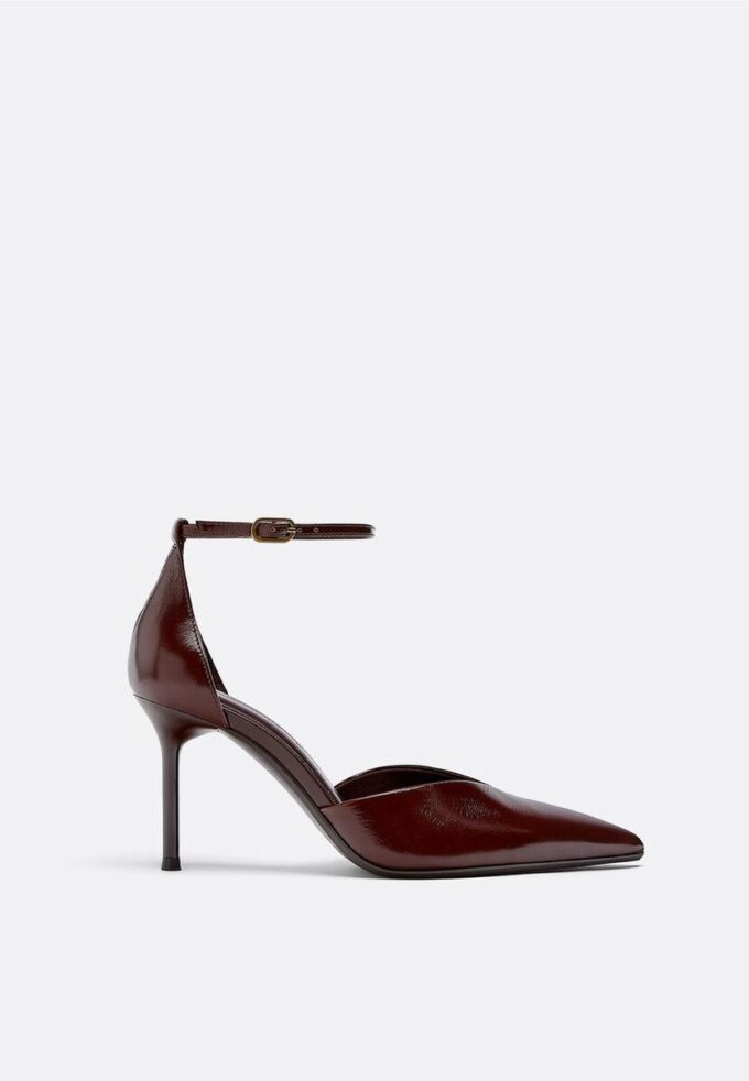 Kožené boty na podpatku