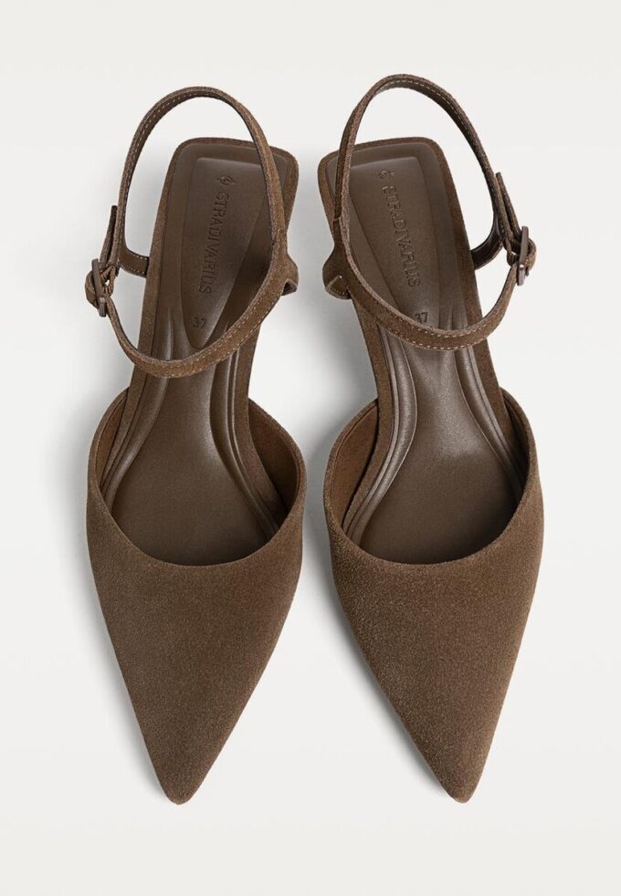 Kožené boty na podpatku